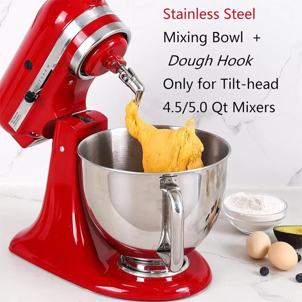 Kitchenaid Mixer Artisan 5Qt - 4.5-5QT 믹서 볼 스테인리스 스틸, 키친에이드