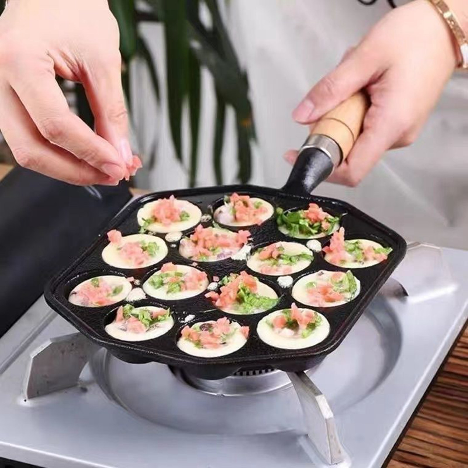 타코야키 팬 논 스틱 캐스트 다리미 문어 고기 볼 몰드 - Takoyaki Grill Plate 리뷰 및 가격