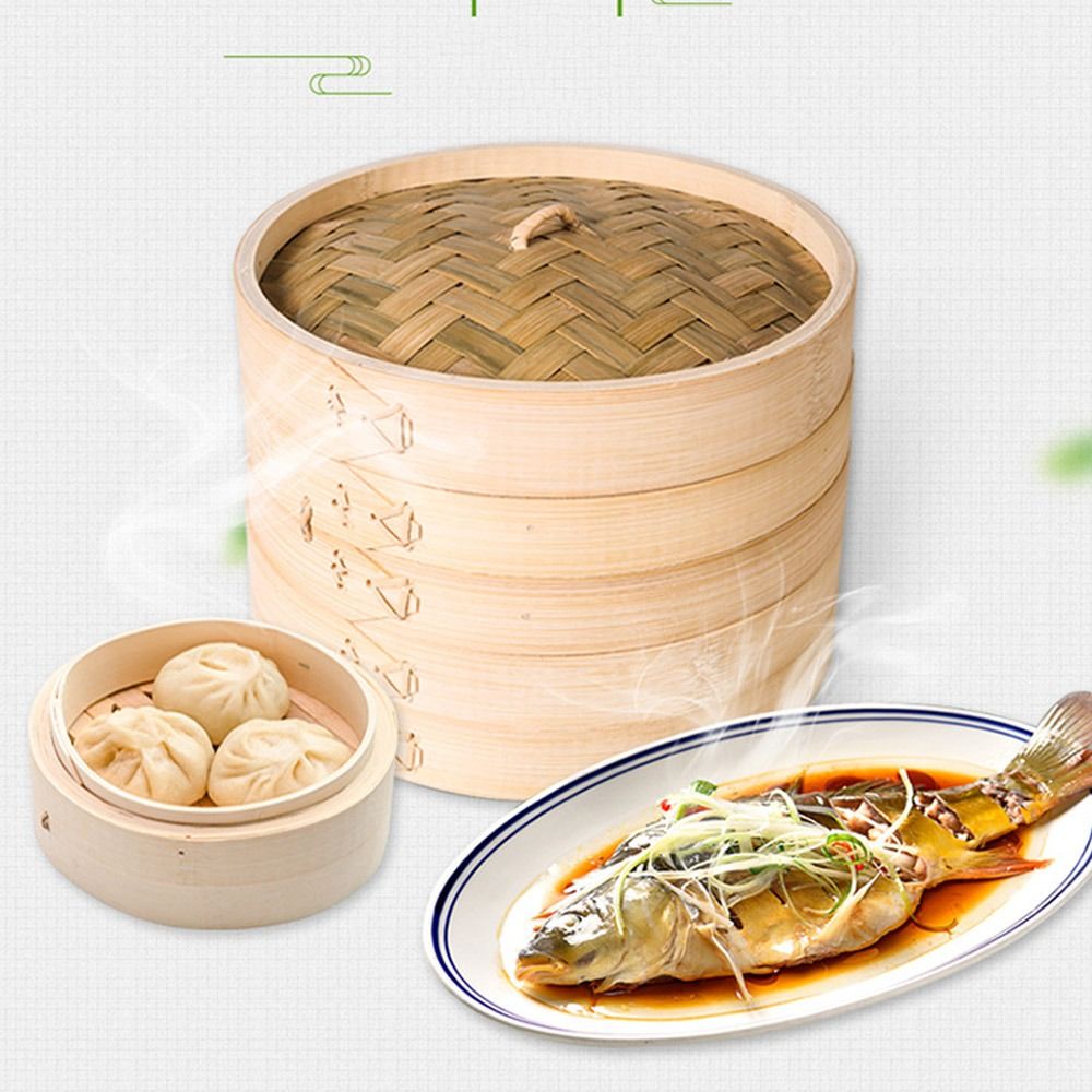 중국식 찜기, 뚜껑이 있는 대나무 찜기, 바오쯔, 만두 - Bao Steamer Bamboo 리뷰 및 가격