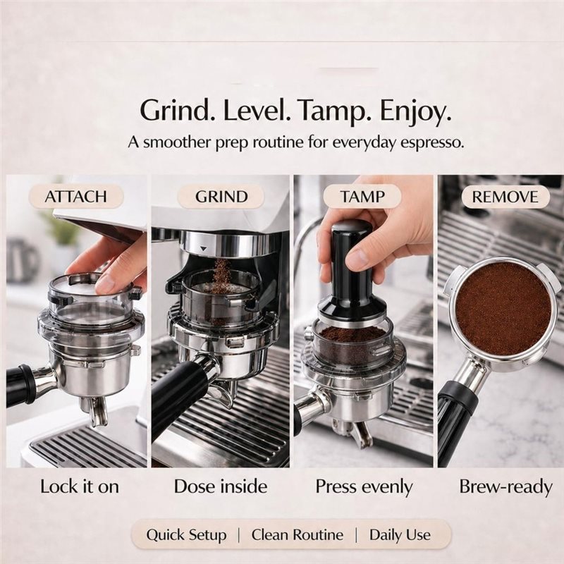 B15C 도징 퍼널 54mm 트위스트-록 포터필터(브레 - Breville Espresso Barista Touch 리뷰 및 가격